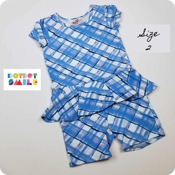 DotDotSmile Size 2t Romper - NWT - Blue Plaid - Picture 1 of 1